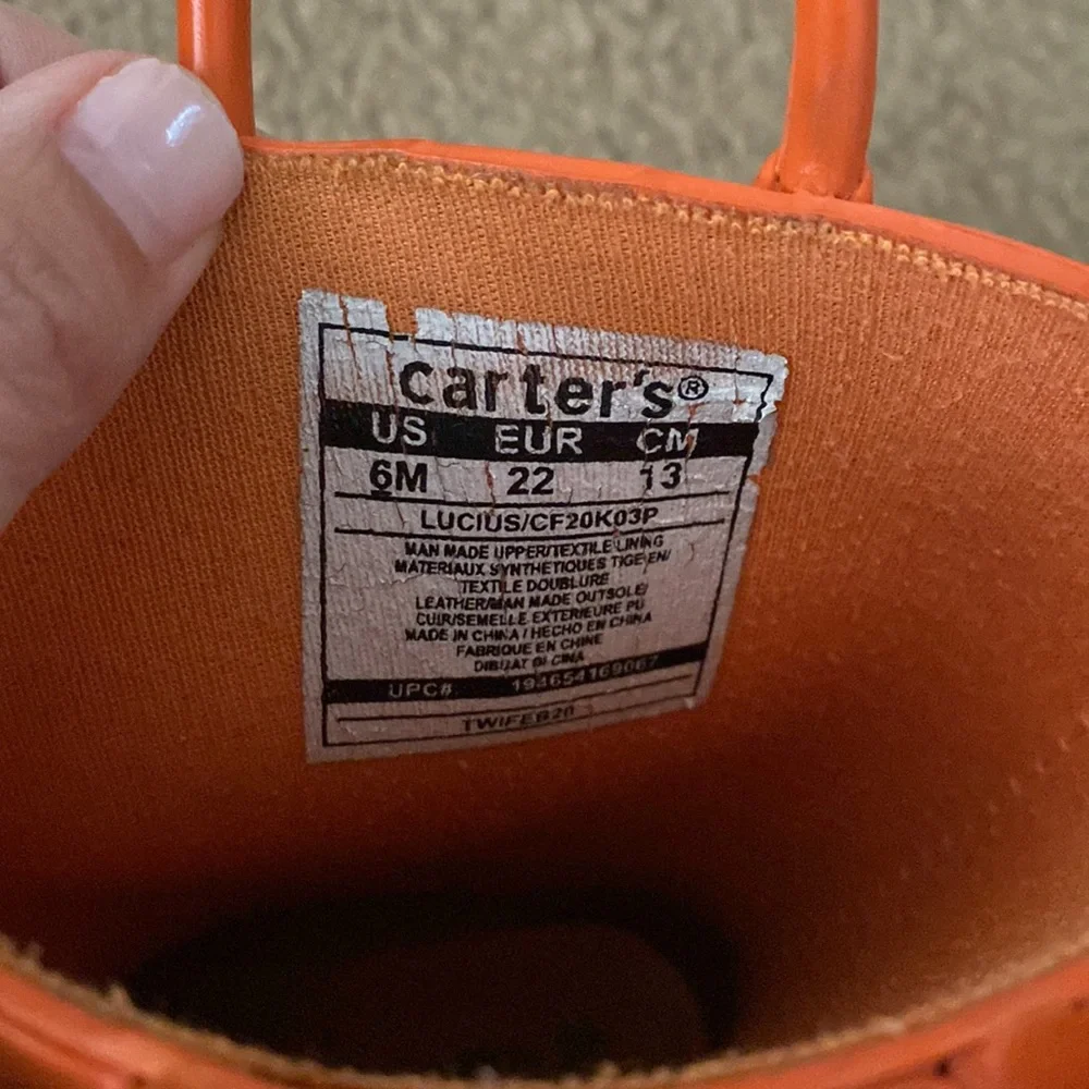 Orange tiger Carter rain boots size 6m - Picture 2 of 4